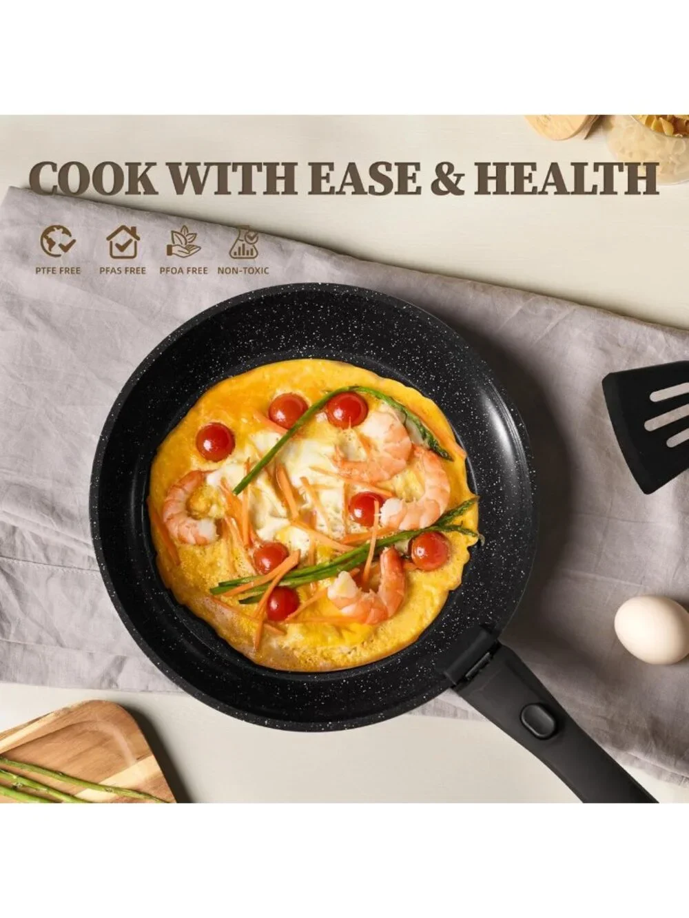 23-Piece Non-Stick Ceramic Cookware Set, Induction & Dishwasher Safe